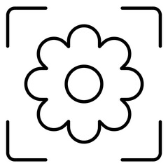 An icon design of flower focus

