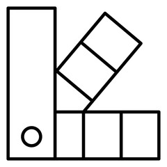 An editable design icon of color swatches