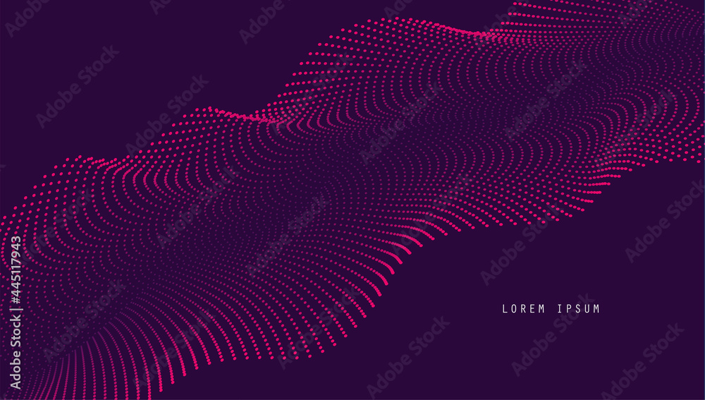 Aufkleber Vector background with color abstract wave dots