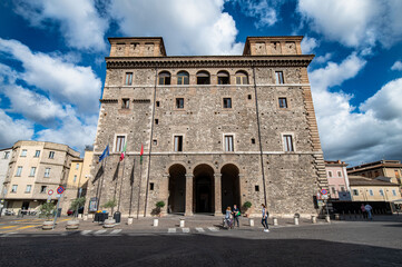 Fototapeta na wymiar Municipality of Terni also called Palazzo Sword in the square of people