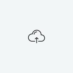 Cloud vector icon illustration sign