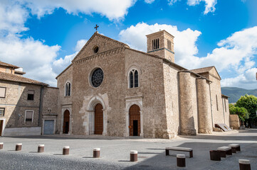 Fototapeta na wymiar church of San Francesco in square San Francesco in terni