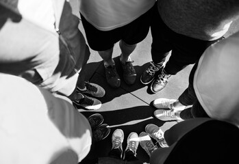 Group of diverse people standing together