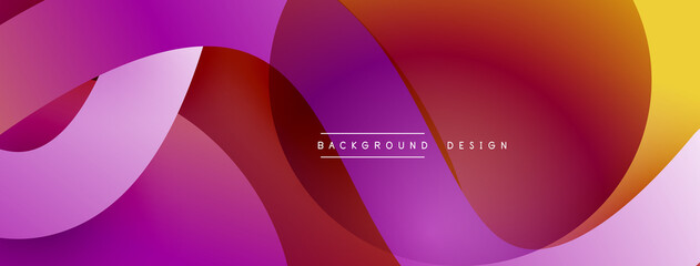 Abstract overlapping lines and circles geometric background with gradient colors