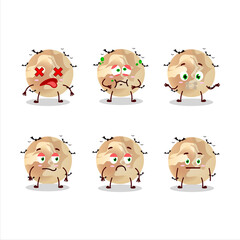 Halloween moon cartoon character with nope expression