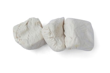 White tofu isolated on a white background