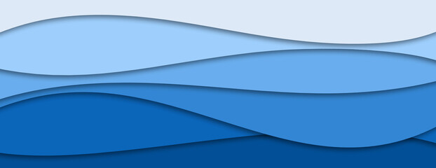 sea waves in blue tones