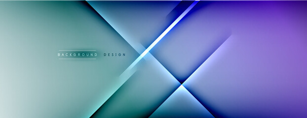 Abstract background. Shadow lines on bright shiny gradient background.