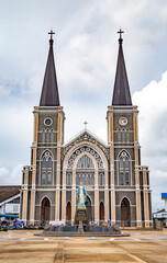 Fototapeta na wymiar Cathedral of Immaculate Conception in Chanthaburi, Thailand