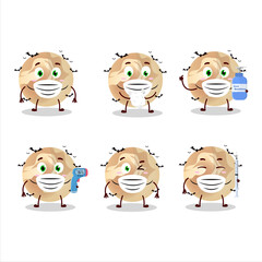 A picture of halloween moon cartoon design style keep staying healthy during a pandemic