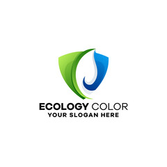 Ecology Colorful Gradient Logo Template
