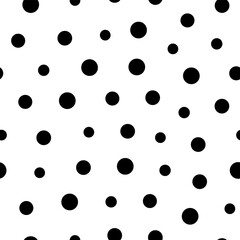 Polka dots seamless pattern. Contemporarya background, abstract wallpaper, modern art print. Vector illustration