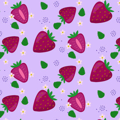 Strawberry seamless pattern