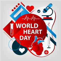 World Heart day concept. 29 september. Cardiovascular diseases treatment
