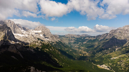Fototapeta premium Beautiful landscape in Albania with mountains