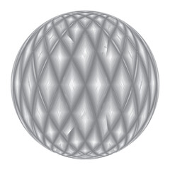 Decorative sphere. Abstract round Striped design element