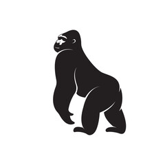Vector of gorilla monkey design on white background. Easy editable layered vector illustration. Wild Animals. © yod67