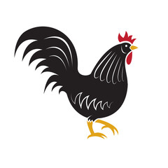 Vector of rooster design on white background. Easy editable layered vector illustration. Chicken. Animal Farm.