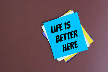 Text life is better here on the short note texture background
