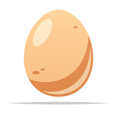 Cartoon chicken egg vector isolated illustration
