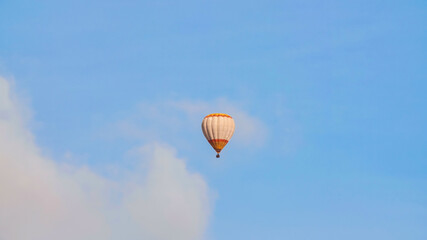 Color balloons in the sunrise sky. Cappadocia, Turkey.