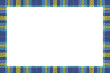 Vintage frame vector. Scottish border pattern retro style. Tartan plaid ornament.