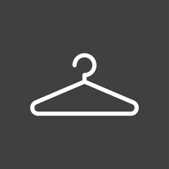 Clothes hanger. Hanger icon vector isolated