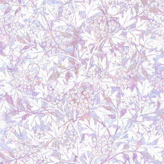 Pink holographic pattern remix from artwork by William Morris