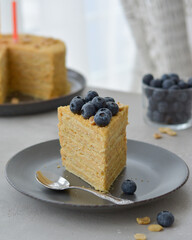 cheesecake with blueberries