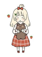 girl with a bear