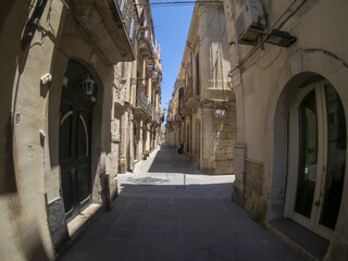 Plakat Ortigia Syracuse old town allets small streets