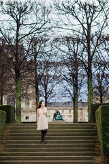 Beautiful brunette girl in Paris