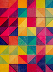 colored woode cubes forming a full texture - close up
