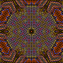 3d effect - abstract hexagonal colorful mesh pattern 