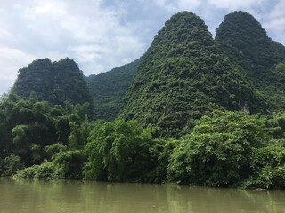lake and mountains
