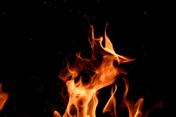 Flame heat fire abstract background black background. 