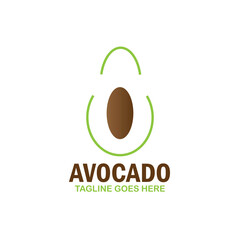 avocado design logo vector