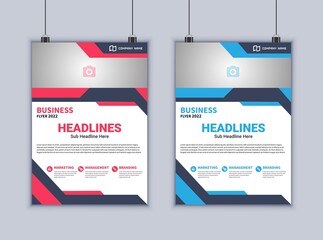 Business conference flyer template vector design. Flyer 2 page template. Brochure design. Modern flyer design