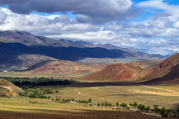 Fototapeta premium landscape with mountains and clouds