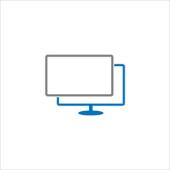 Monitor icon vector illustration on