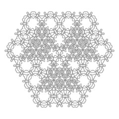 Celtic Pattern Isolated on White Background. Scandinavian Design. Decorative Vikings Logo