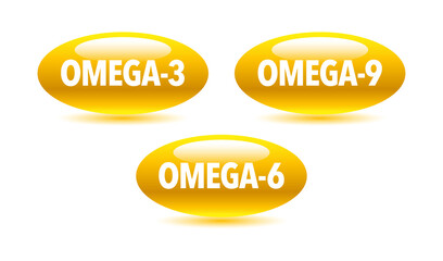 Omega 3 Source vector round badge logo icon