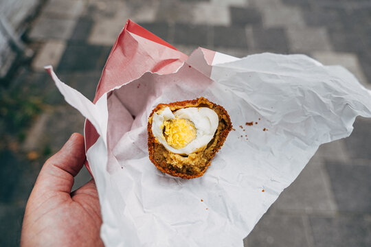 hand holding Eierbal from Netherlands, UNESCO world cultural heritage