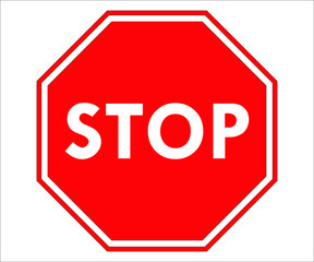 stop sign isolated on white background