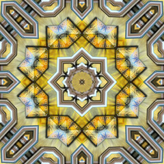 3D render illustration of colorfull kaleidoscope background tile