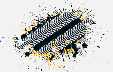 Splatter tire track background design