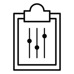 Checklist simple flat icon. Clipboard icon on a white background. Vector illustration.