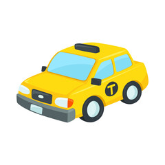 Taxi Sign Emoji Icon Illustration. Transport Vector Symbol Emoticon Design Clip Art Sign Comic Style.