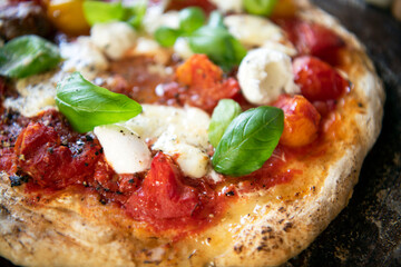Homemade pizza food photography recipe idea