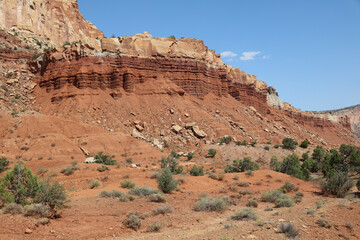 Landscape in Capitol Reef National Park in Utah. United States